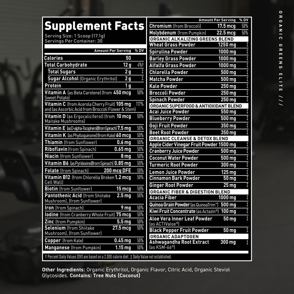Kaged Organic Greens Elite Superfood Drink