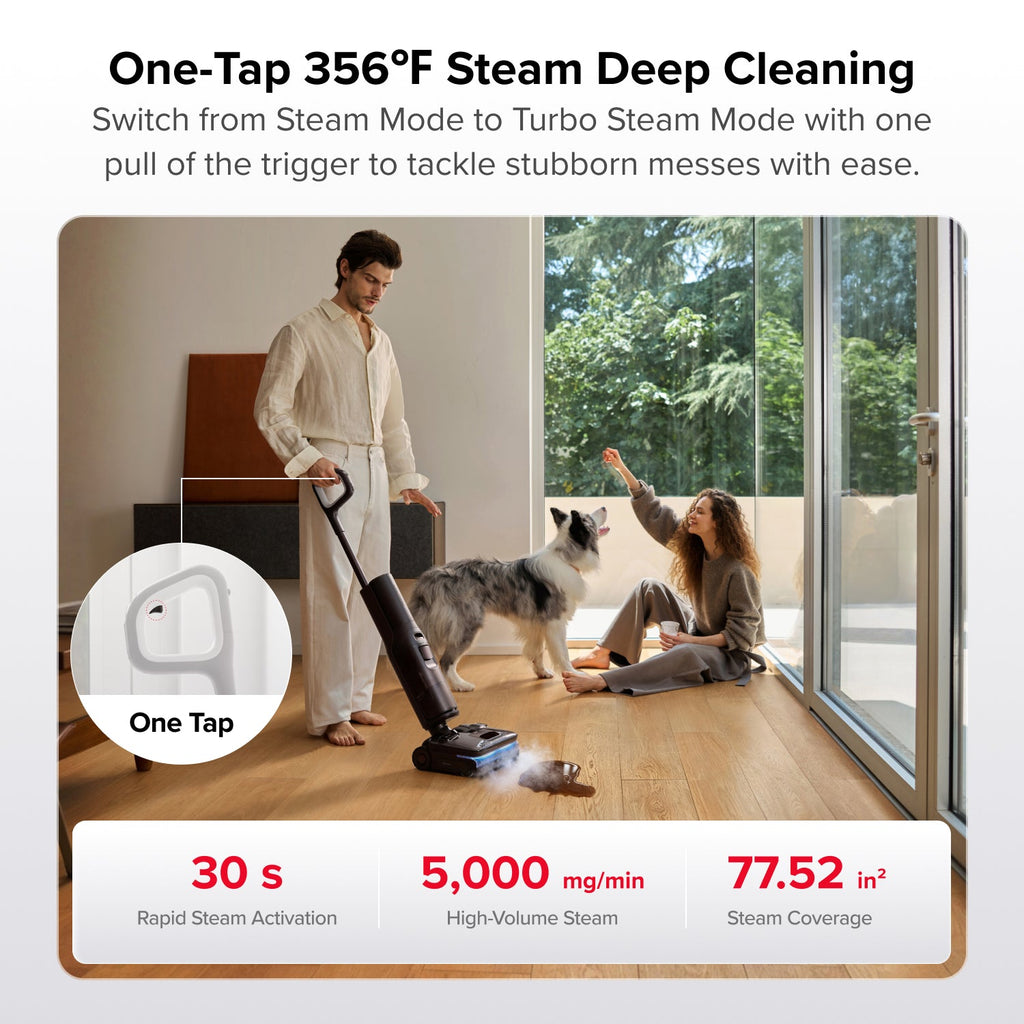 Roborock F25 Ultra Steam Gen 2 – Steam Wet-Dry Vacuum with Turbo Steam & Robotic Arm
