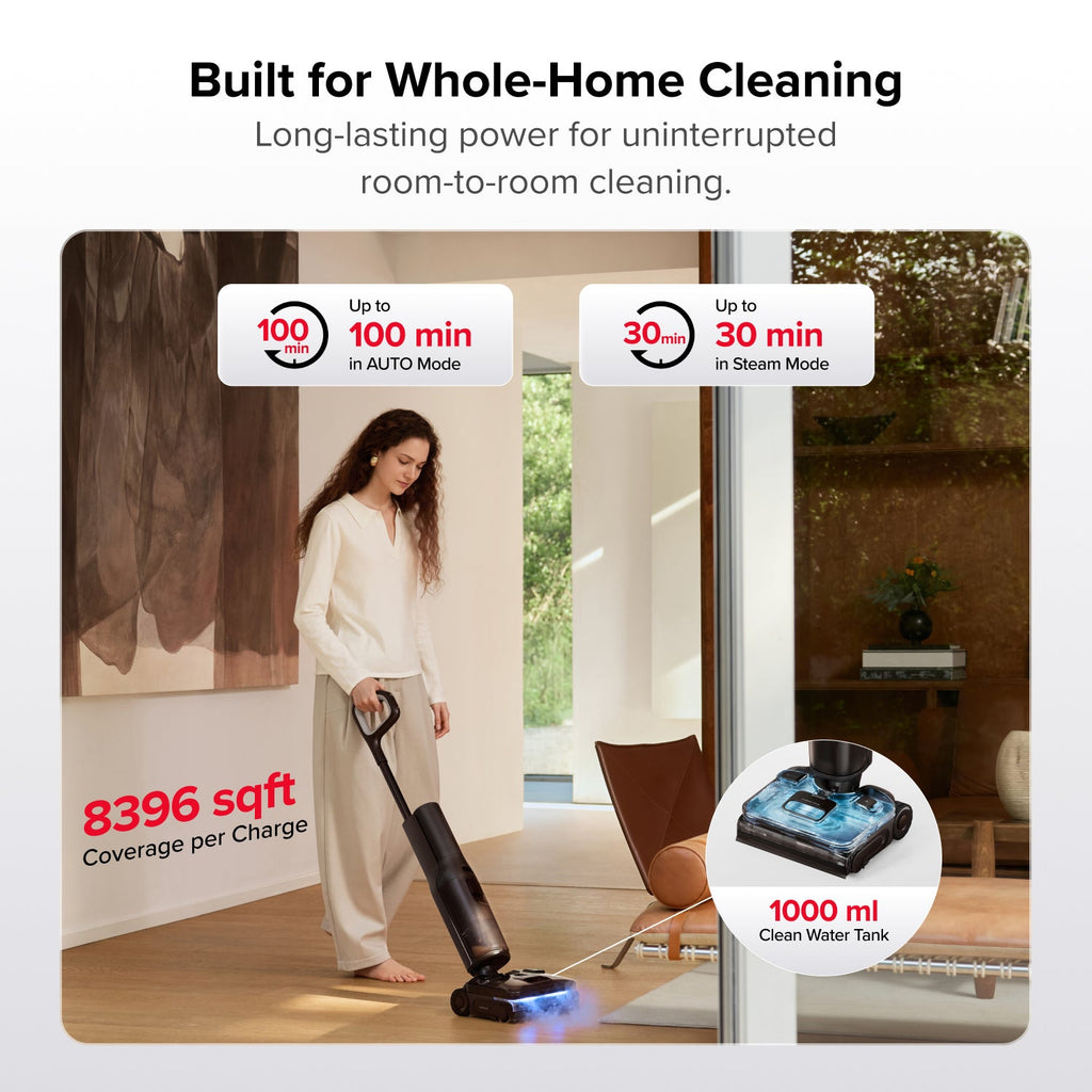Roborock F25 Ultra Steam Gen 2 – Steam Wet-Dry Vacuum with Turbo Steam & Robotic Arm