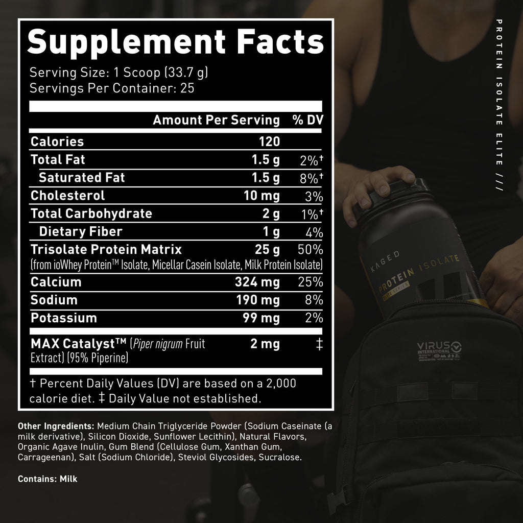 Kaged Protein Isolate Elite Time-Release Protein Powder