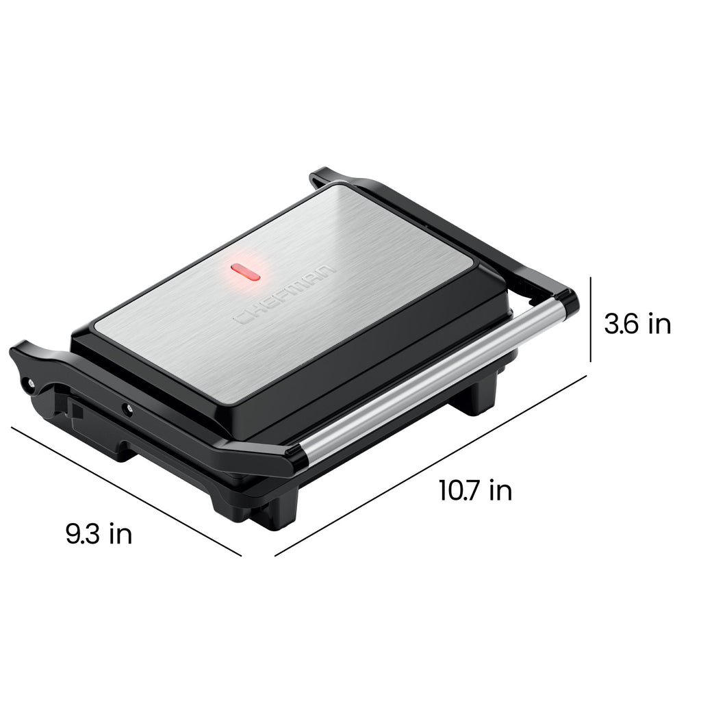 Panini Press + 180° Indoor Grill - Black