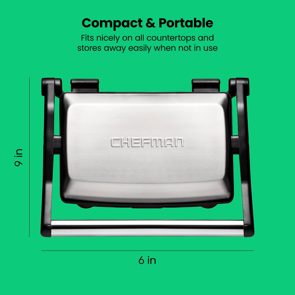Multifunctional 180° Grill + Panini Press (2-Slice)