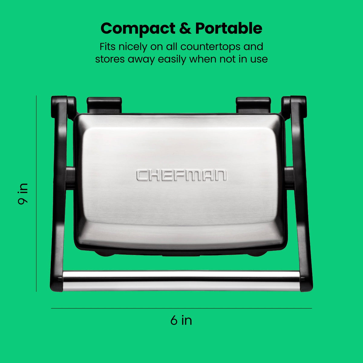 Multifunctional 180° Grill + Panini Press (2-Slice)