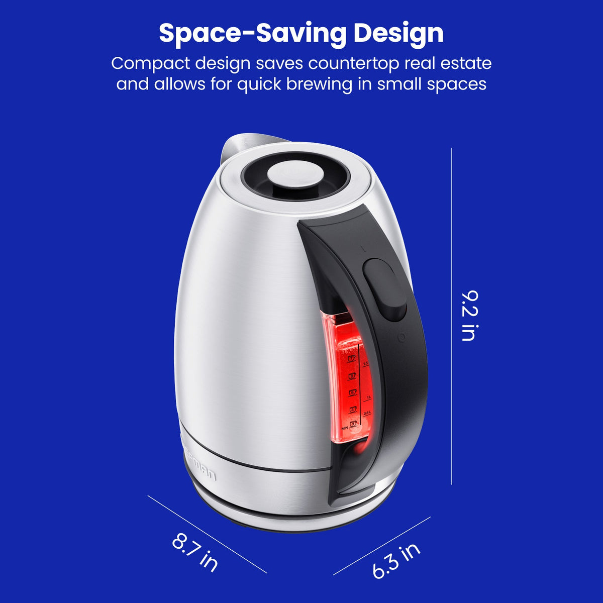 Easy-View Electric Kettle with Auto Shutoff