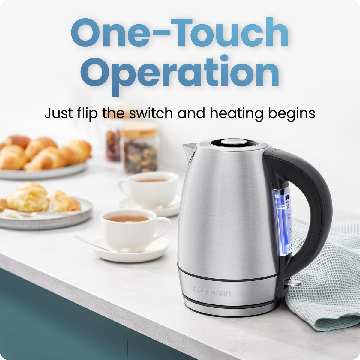 1.8 Liter Electric Kettle w/ Lift-Out Lid