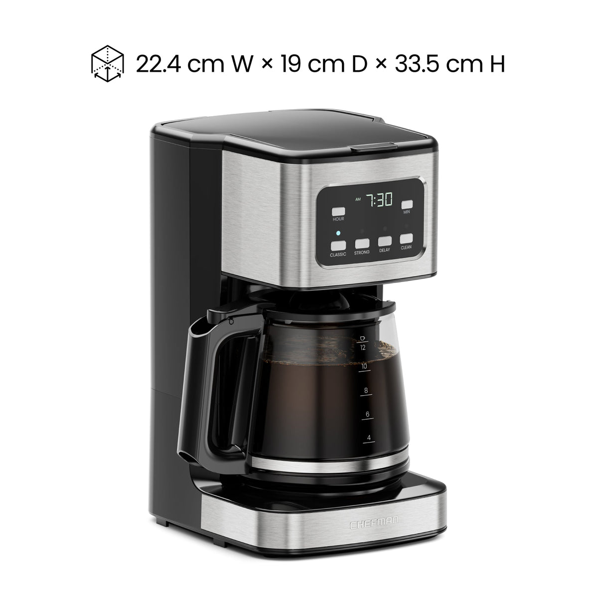 12-Cup Programmable Digital Coffee Maker