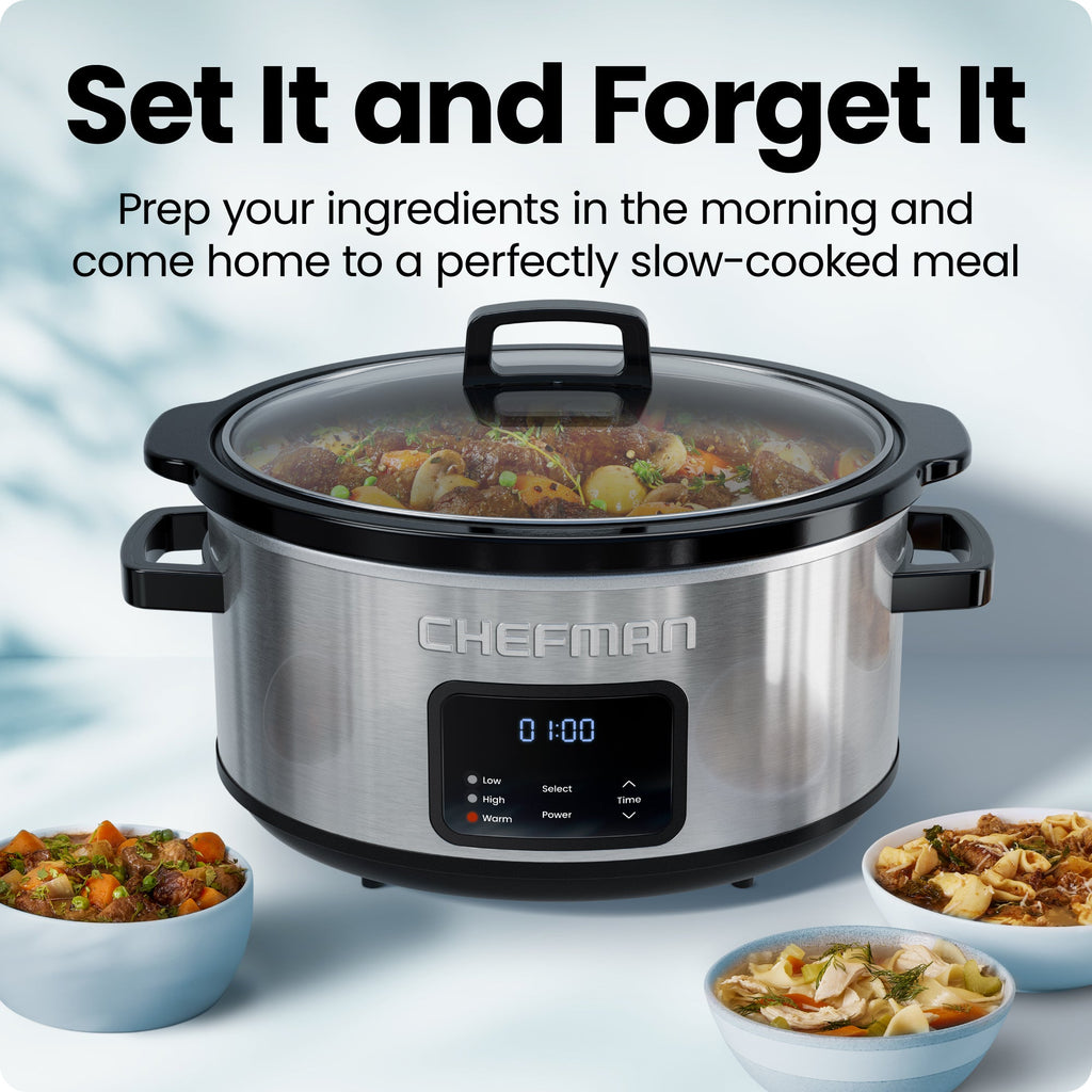 7 Quart Digital Stainless Steel Slow Cooker