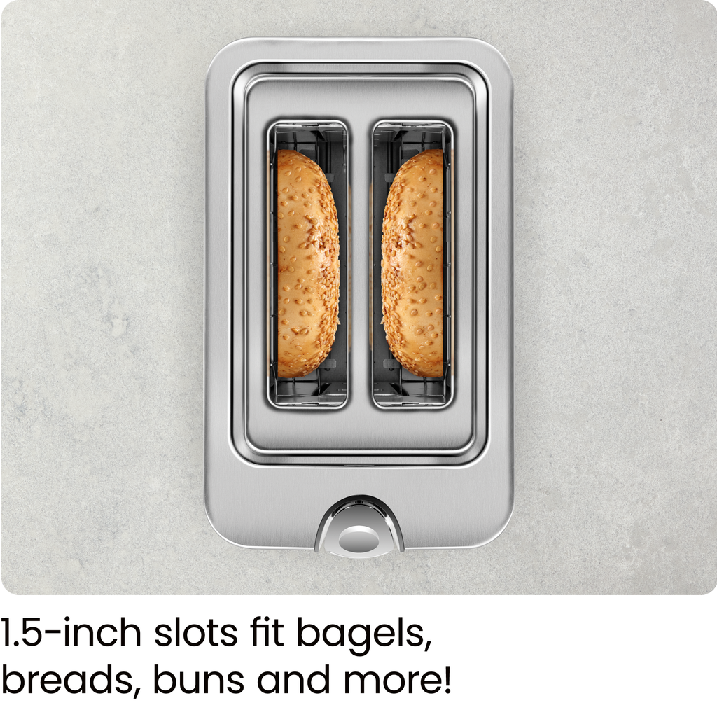 2-Slice Pop-Up Stainless-Steel Toaster