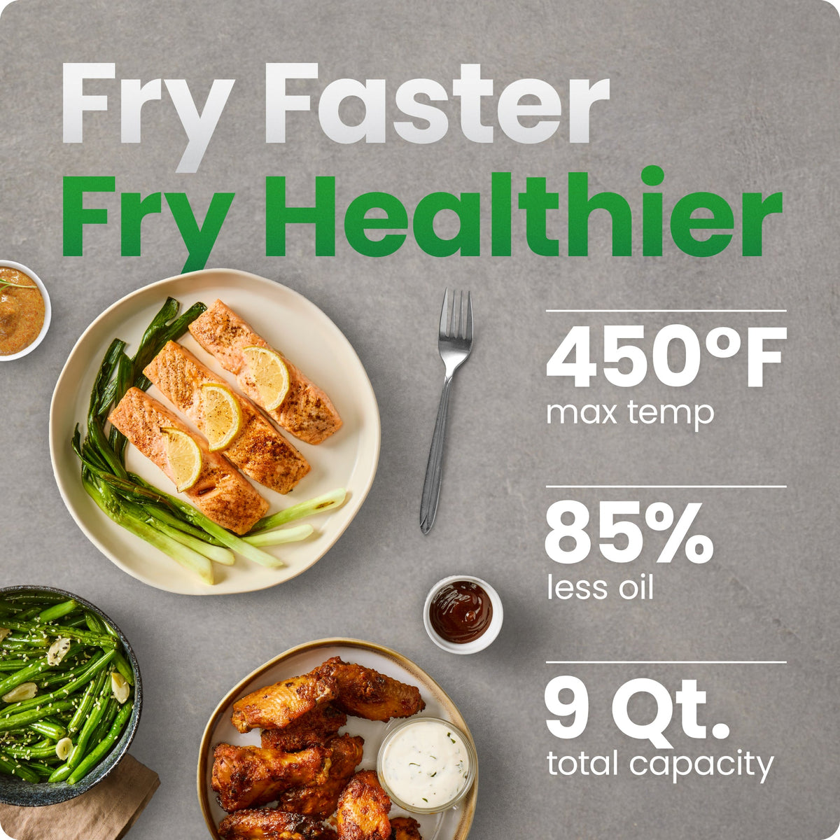 9 Qt. TurboFry® Dual Basket Air Fryer with Window