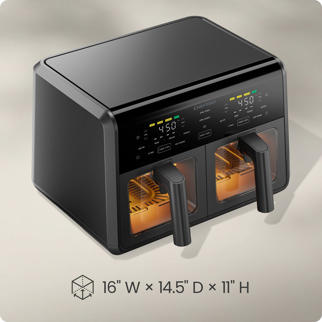 9 Qt. TurboFry® Dual Basket Air Fryer with Window