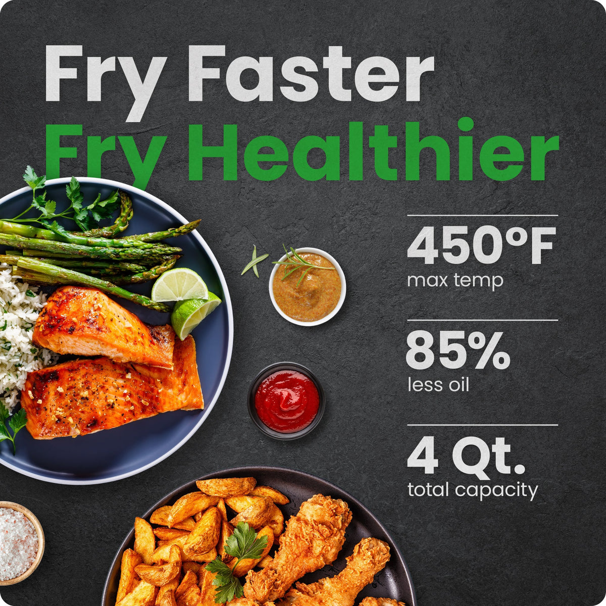 TurboFry® Touch 4-Quart Easy-View Air Fryer