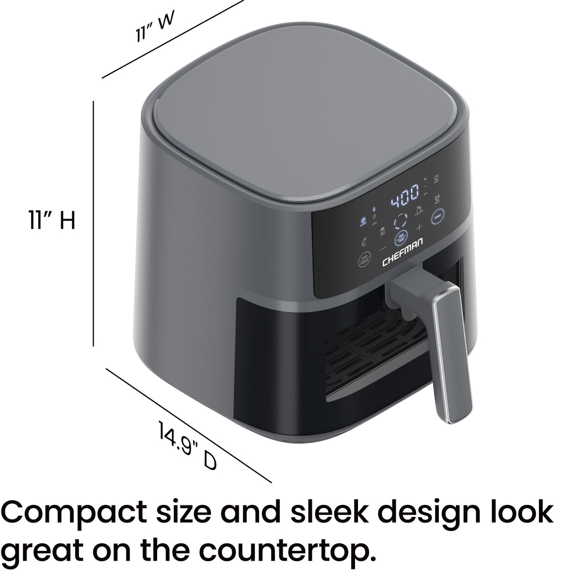 TurboFry® Touch 6 Qt Easy-View Air Fryer