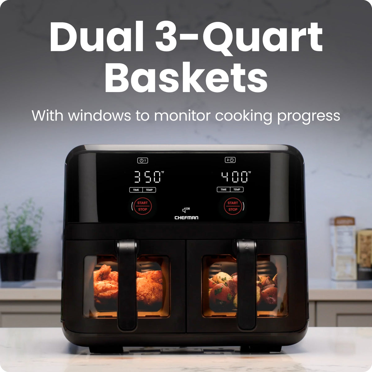 TurboFry® Touch 6 Qt. Dual-Window Air Fryer