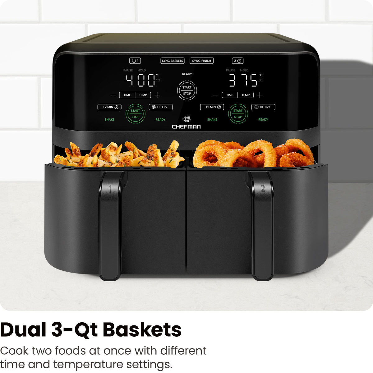 TurboFry® Touch 6 Qt. Dual-Basket Air Fryer