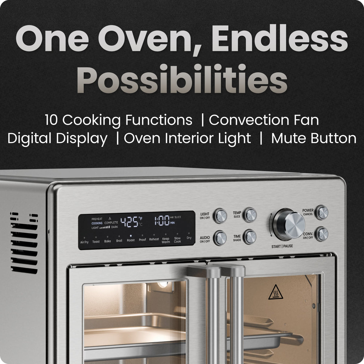 Digital French Door Air Fryer + Oven