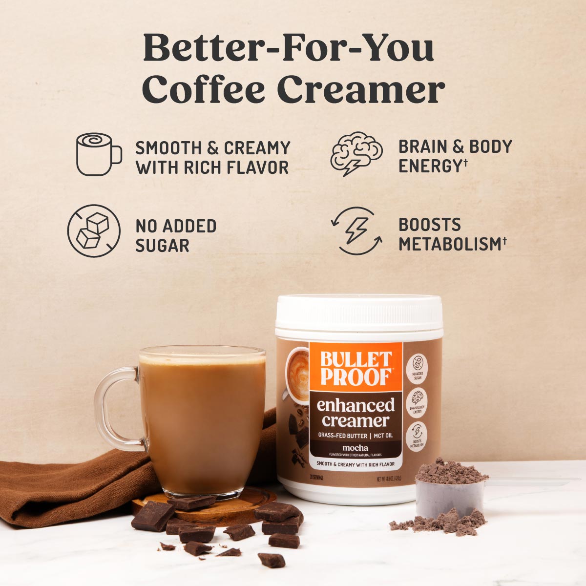 Bulletproof™ Enhanced Mocha Creamer