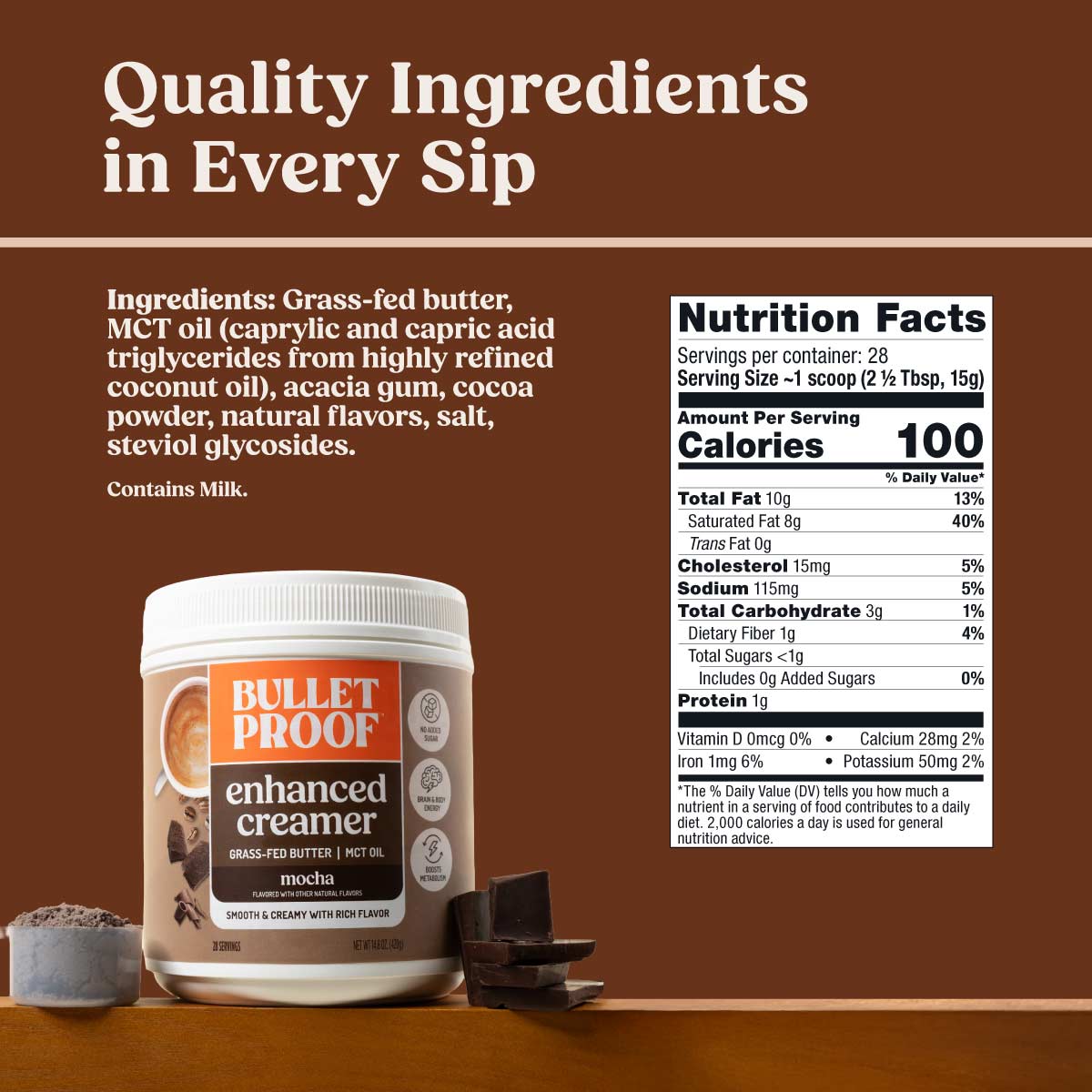 Bulletproof™ Enhanced Mocha Creamer