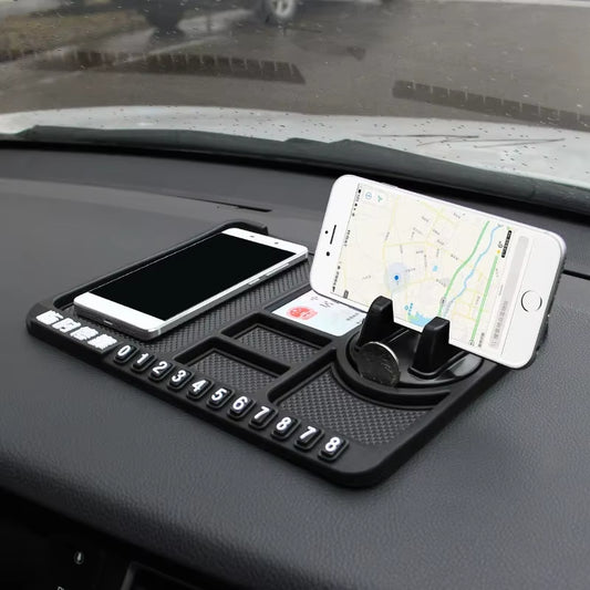 Silicone Car Anti-Slip Mat Auto Phone Holder Non Slip Sticky anti Slide Dash Phone Mount Parking Number Card Car Pad Mat Gadget