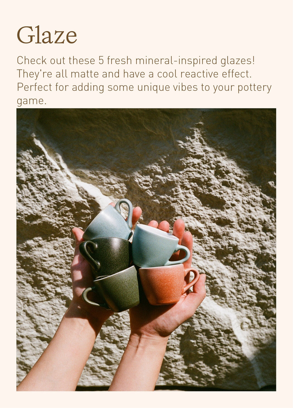 2.5 oz Egg Espresso Cup and Saucer - Mineral Colors Collection