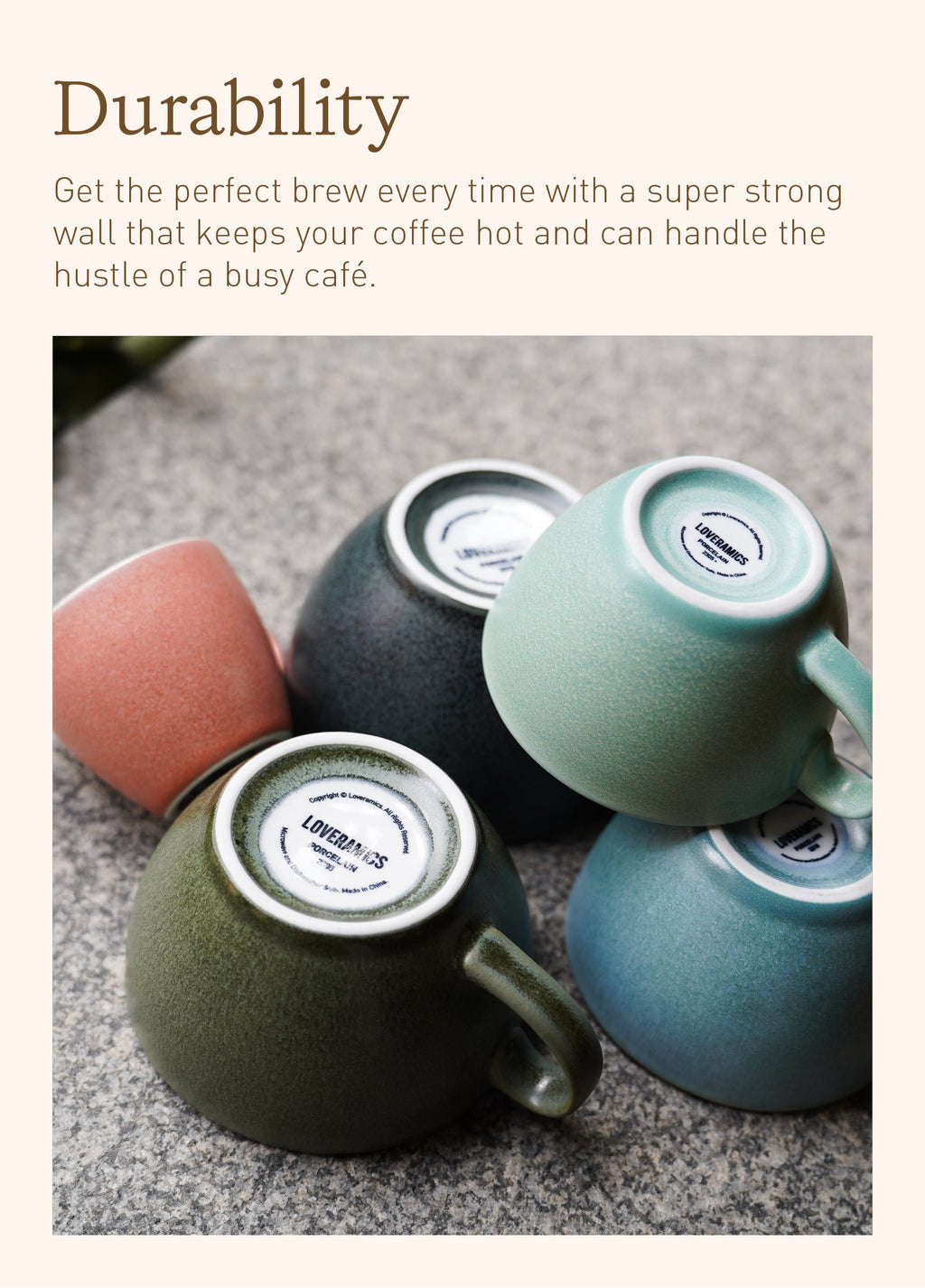 2.5 oz Egg Espresso Cup and Saucer - Mineral Colors Collection