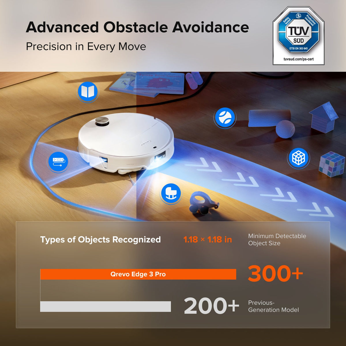 Roborock Qrevo Edge 3 Pro Robot Vacuum and Mop with Hot Water Mopping & Intelligent Dock