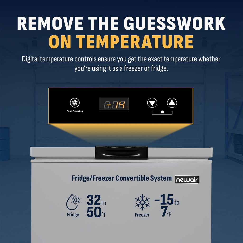 Newair® Mini Deep Chest Freezer, 5 Cu. Ft. - Cool Gray