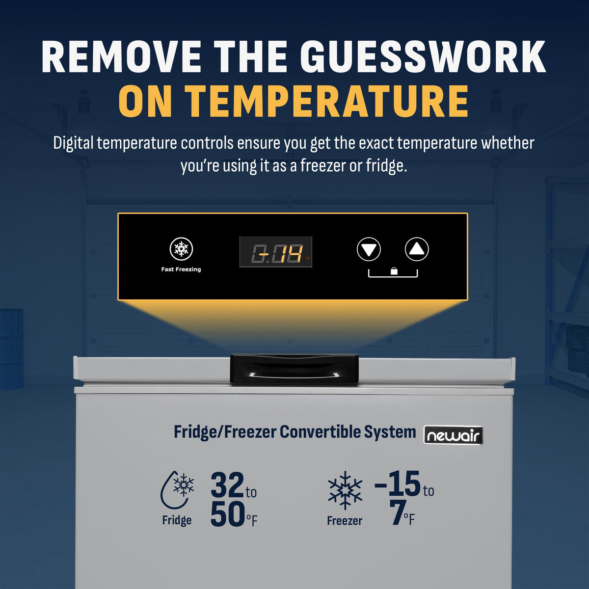 Newair® Mini Deep Chest Freezer, 5 Cu. Ft. - Cool Gray
