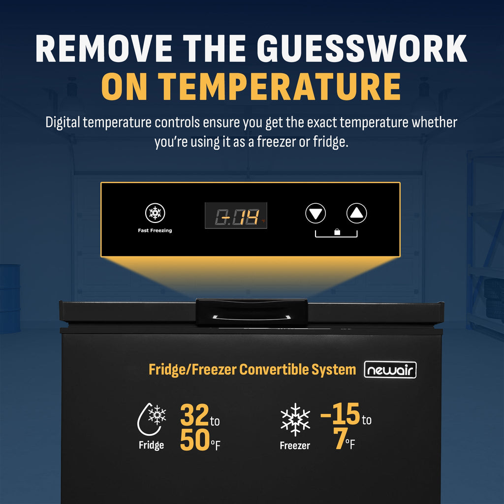 Newair® Mini Deep Chest Freezer, 5 Cu. Ft. - Black