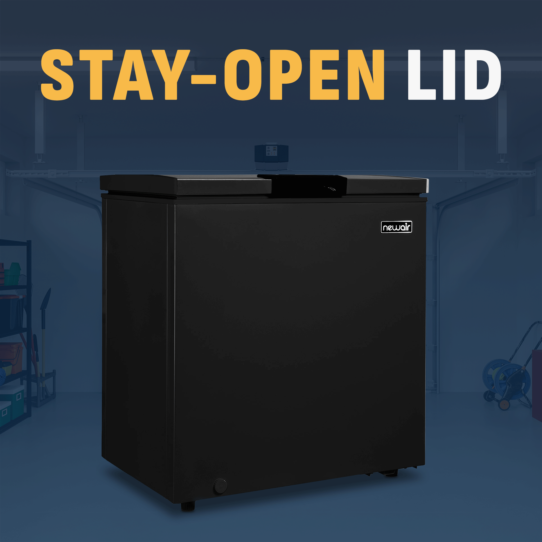 Newair® Mini Deep Chest Freezer, 5 Cu. Ft. - Black