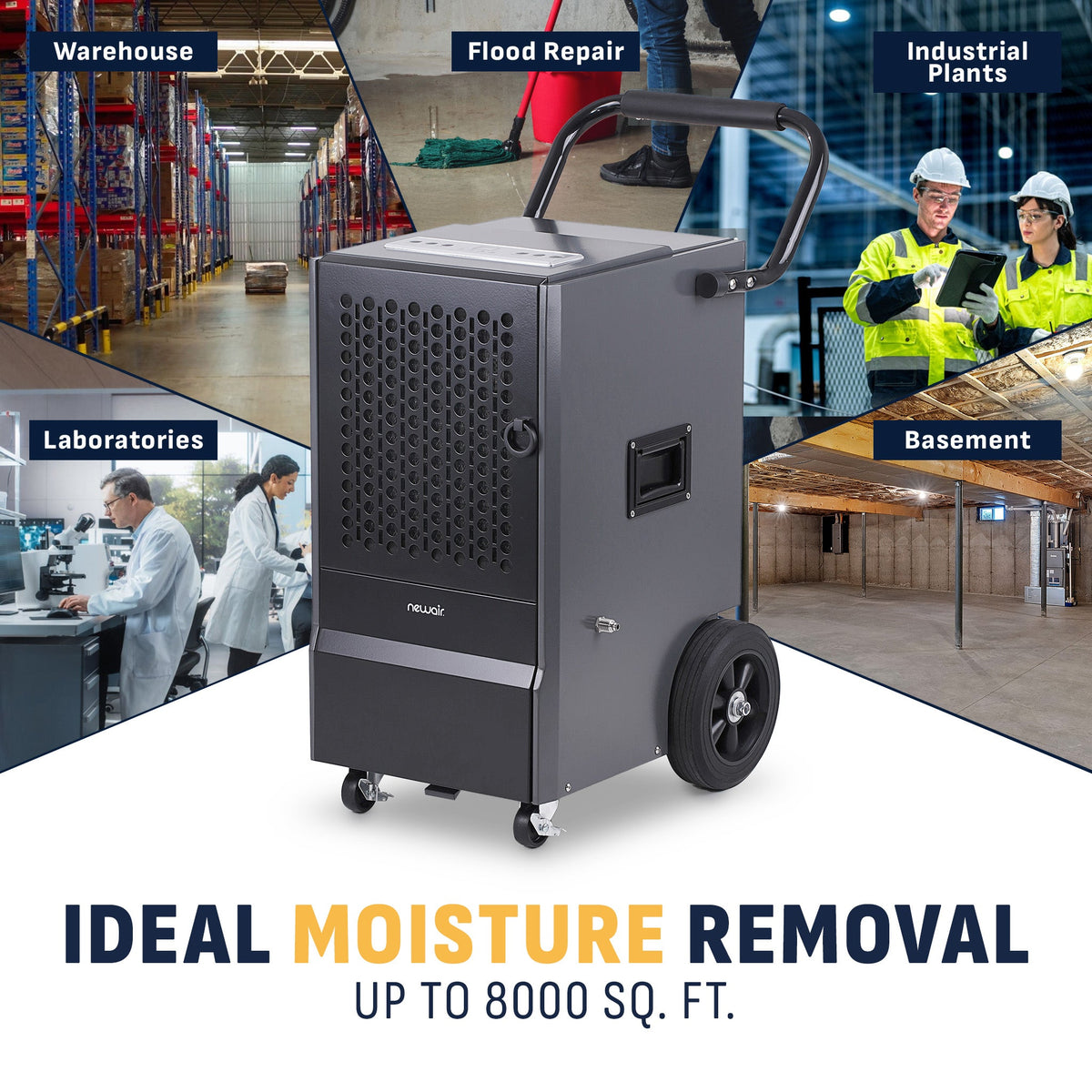 Newair 160 Pints Commercial Dehumidifier with Pump