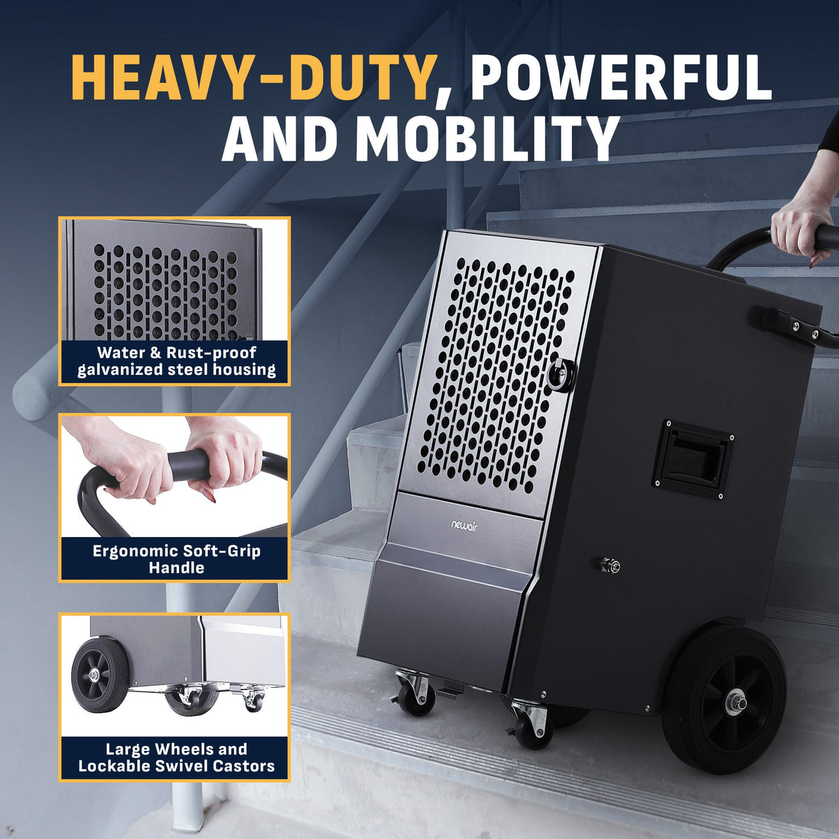 Newair 160 Pints Commercial Dehumidifier with Pump