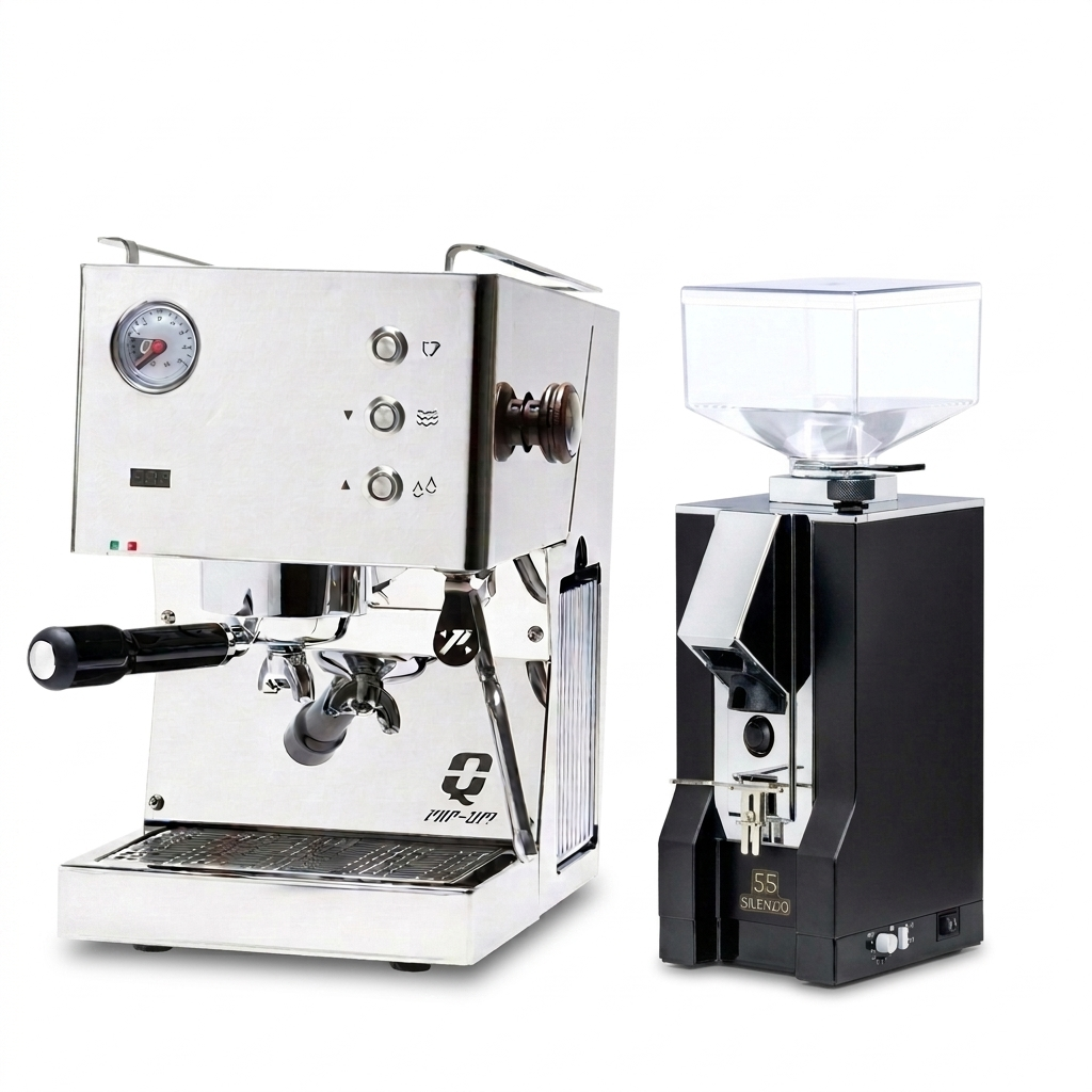 Quick Mill Pop Up & Eureka Mignon Silenzio 55 Espresso Bundle