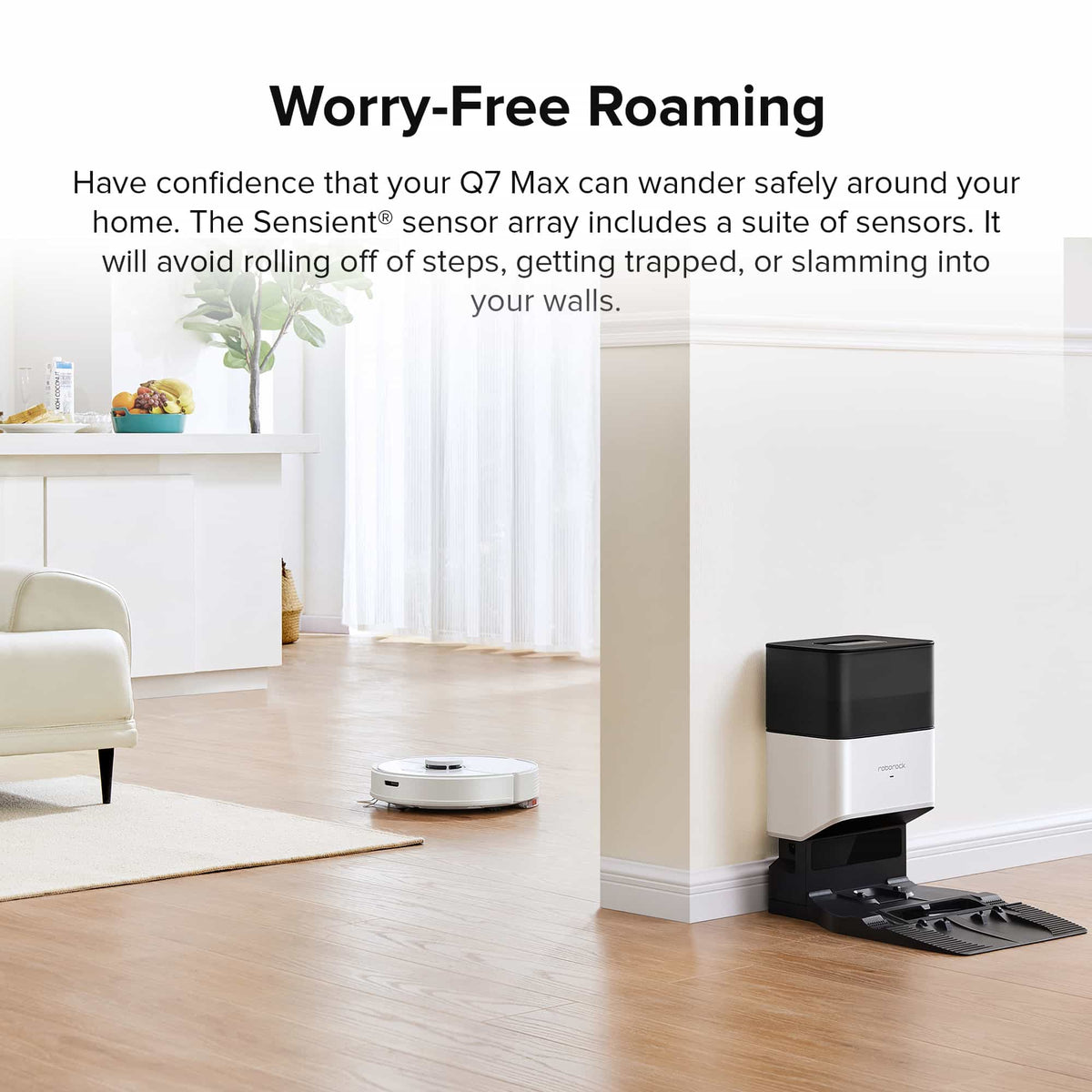 Roborock Q7 Max+ Robot Vacuum with Auto-Empty Dock Pure